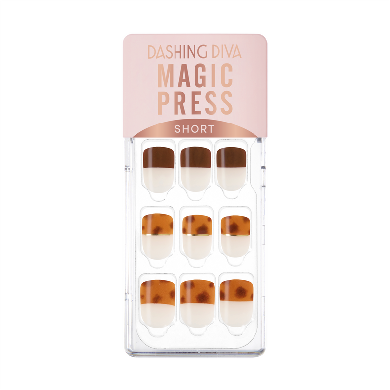 [MULTI DROP COLLECTION] MAGIC PRESS NAIL - LEOPARD FRENCH