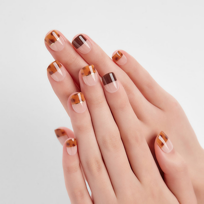 [MULTI DROP COLLECTION] MAGIC PRESS NAIL - LEOPARD FRENCH