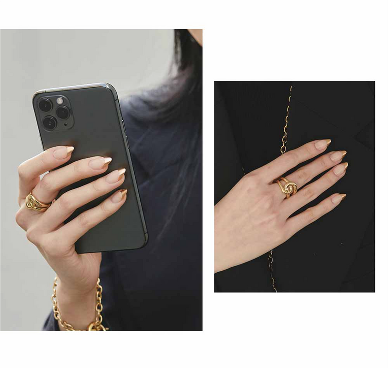 [SOFT METALLIC] MAGIC PRESS MANI- ROSE GOLD CHIC FRENCH