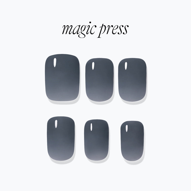 [AIRY] MAGIC PRESS NAIL - NOIR (REGULAR ROUND)