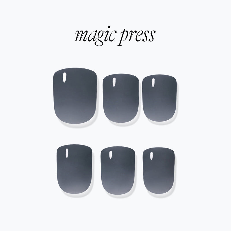 [AIRY] MAGIC PRESS NAIL - NOIR (SHORT SQUARE)