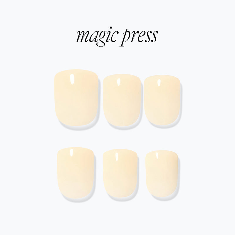 [AIRY] MAGIC PRESS NAIL - BUTTER YELLOW (SHORT SQUARE)