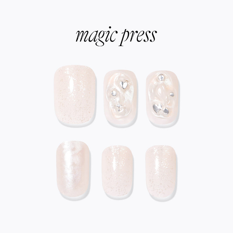 [BLUSHING] MAGIC PRESS NAIL -  SILVER DEWY