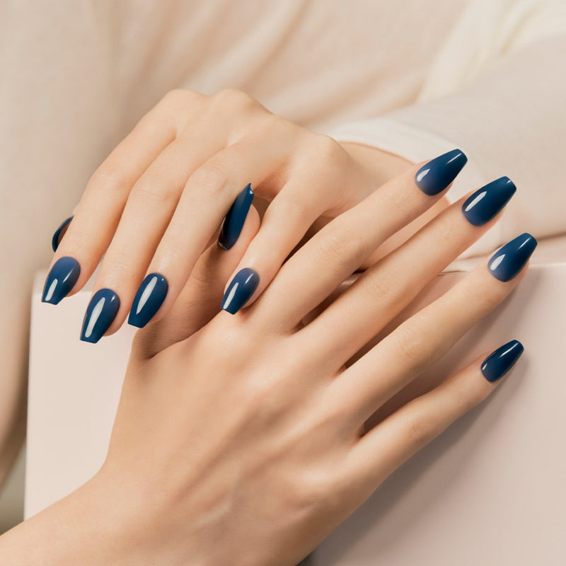 [COLOUR SERIES] MAGIC PRESS NAIL - CLEAR NAVY