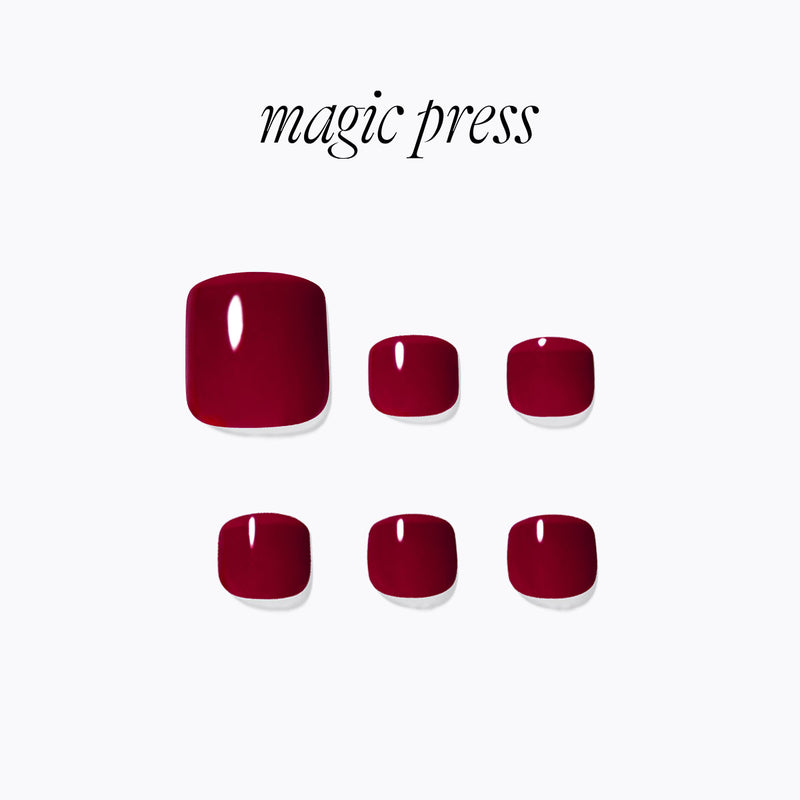 [AIRY] MAGIC PRESS  PEDI - DEEP RED