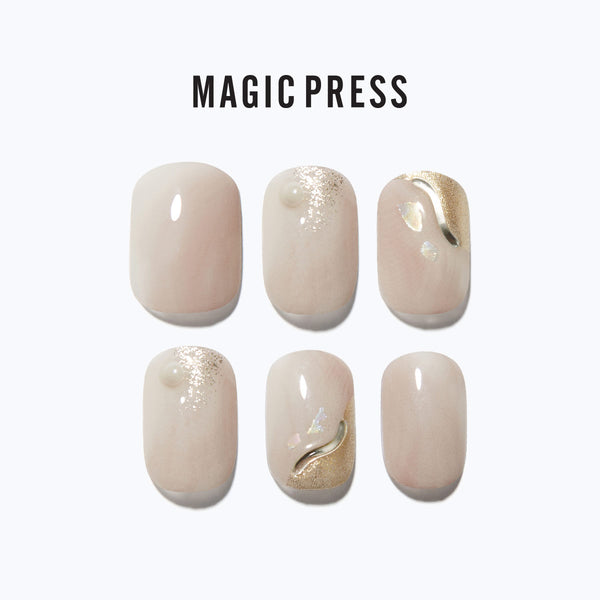 [SHINING MUSE] MAGIC PRESS NAIL - GLOWING BEIGE