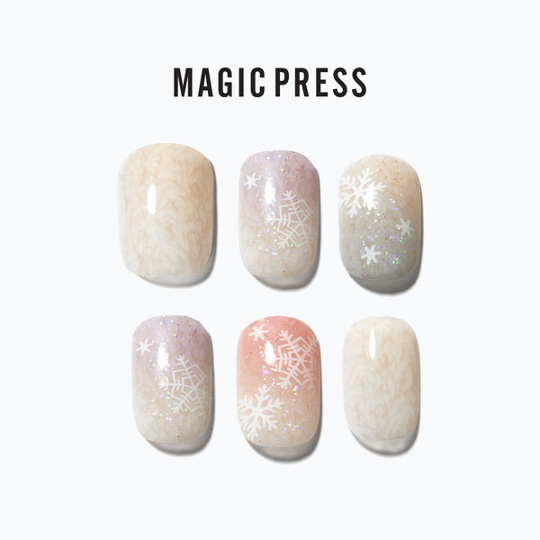 [MELLOW SNOW] MAGIC PRESS NAIL - SNOW FLOWER