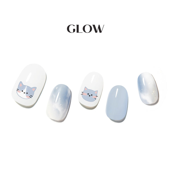 [LOVELY CAT] GLOW GEL NAIL – BLUE MEOW