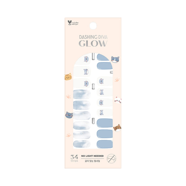 [LOVELY CAT] GLOW GEL NAIL – BLUE MEOW