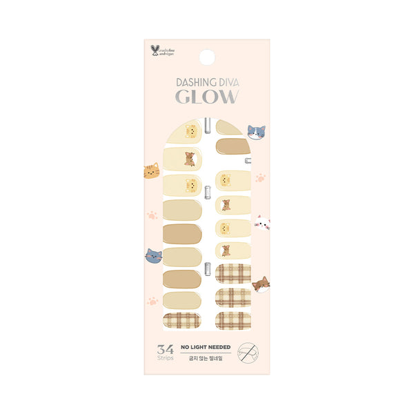 [LOVELY CAT] GLOW GEL NAIL – CHEESE MEOW