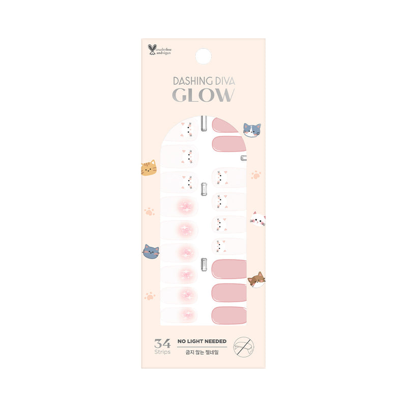 [LOVELY CAT] GLOW GEL NAIL – SHY MEOW