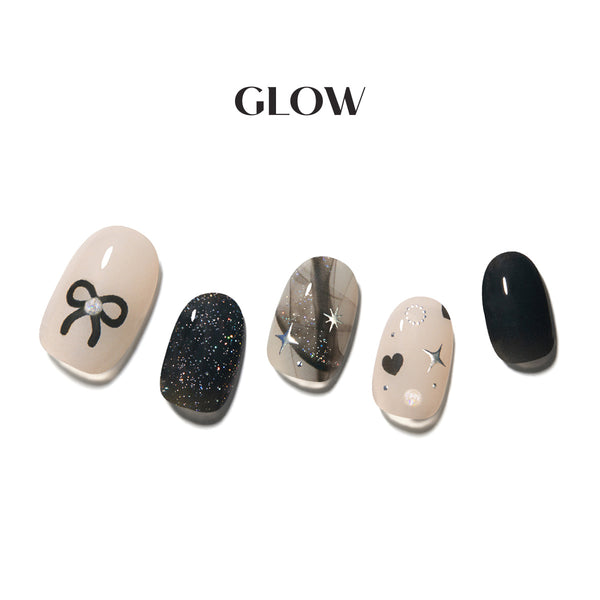 [HAPPY SNOW] GLOW GEL NAIL – KITSCH BLACK