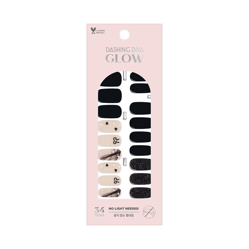 [HAPPY SNOW] GLOW GEL NAIL – KITSCH BLACK