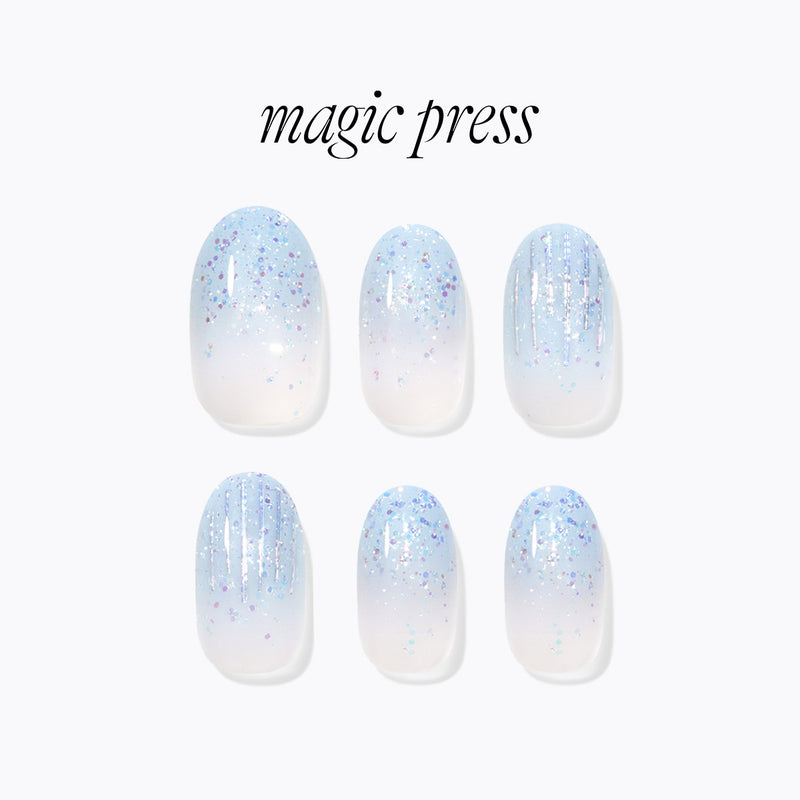 [GLASSY] MAGIC PRESS NAIL - GLORY BLUE