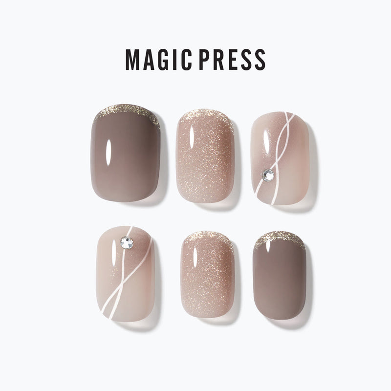 [SMOKY ESPRESSO] MAGIC PRESS NAIL - ASH GREY