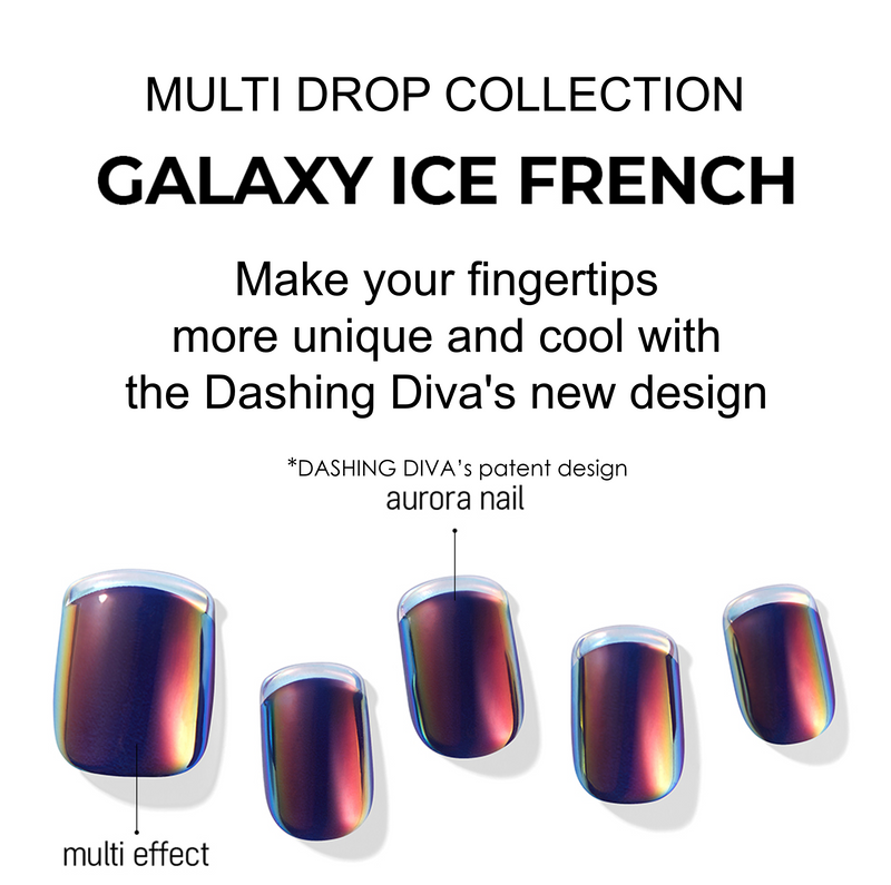 [MULTI DROP COLLECTION] MAGIC PRESS NAIL - GALAXY ICE FRENCH