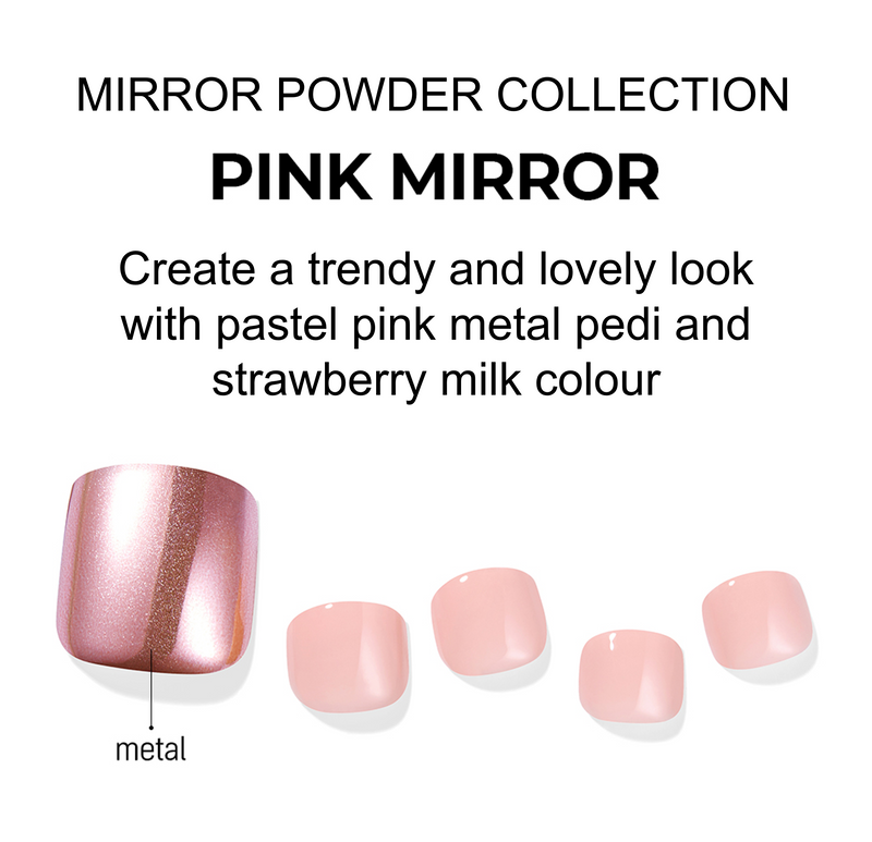 [MERMAID POWDER COLLECTION] MAGIC PRESS PEDI - PINK MIRROR
