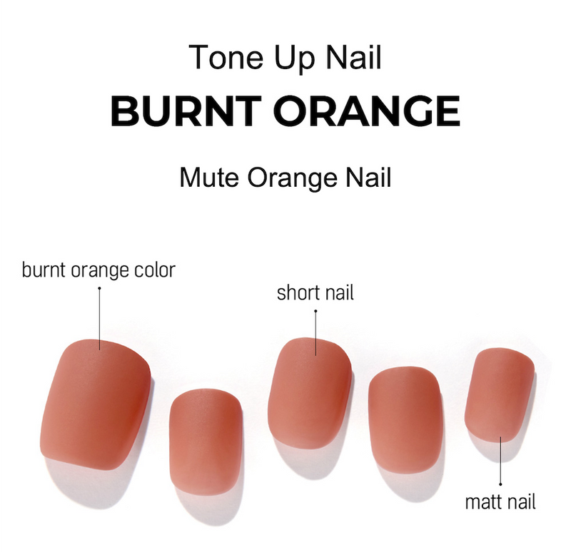 [COLOUR SERIES] MAGIC PRESS NAIL - BURNT ORANGE