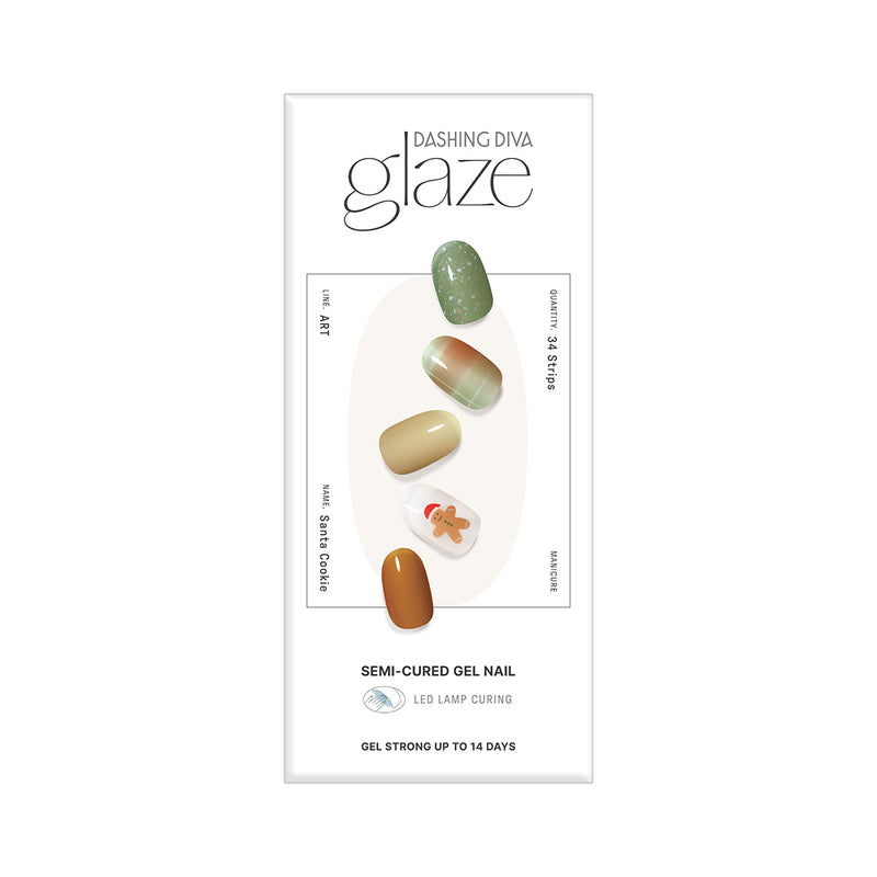 [HOLIDAY MOOD] GLAZE GEL NAIL – SANTA COOKIE