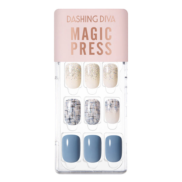 [PURE TWEED] MAGIC PRESS NAIL - BLUE TWEED