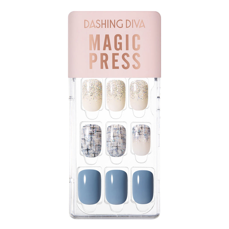[PURE TWEED] MAGIC PRESS NAIL - BLUE TWEED