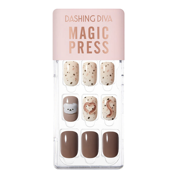[CLOUDY BEAR] MAGIC PRESS NAIL - CHOCOLATE BEAR