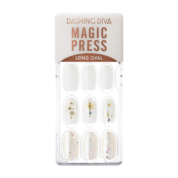 [CRUSH ON YOU] MAGIC PRESS NAIL - WHITE BOUGUET SHINE