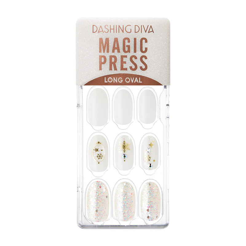[CRUSH ON YOU] MAGIC PRESS NAIL - WHITE BOUGUET SHINE