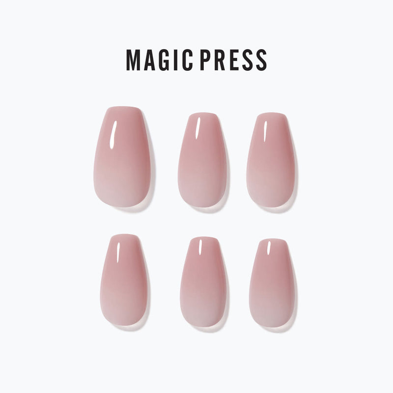 [COLOUR SERIES] MAGIC PRESS NAIL - PINK BLUSH (COFFIN)