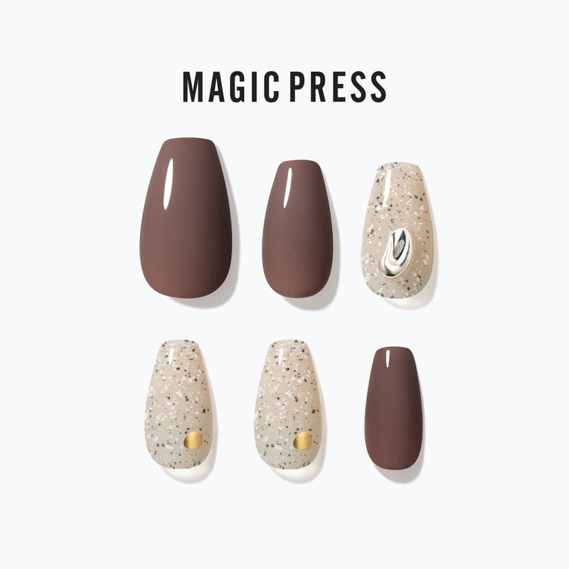 [FANFARE] MAGIC PRESS NAIL - CRUNCH COOKIE