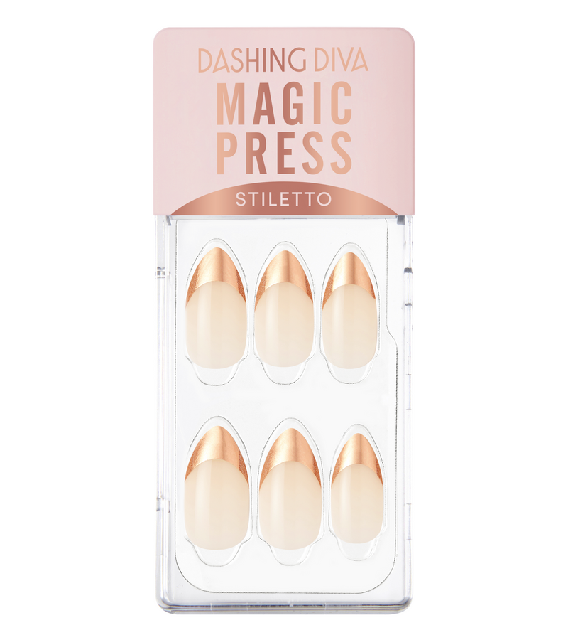 [MULTI DROP COLLECTION] MAGIC PRESS NAIL - ROSE GOLD EDGE FRENCH
