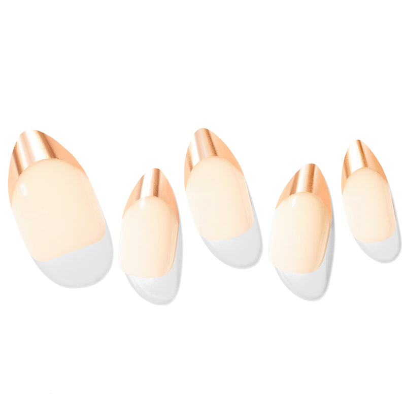 [MULTI DROP COLLECTION] MAGIC PRESS NAIL - ROSE GOLD EDGE FRENCH