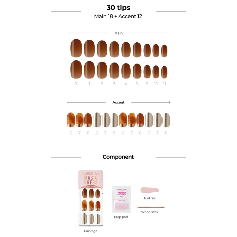 [MULTI DROP COLLECTION] MAGIC PRESS NAIL - MUSK AMBER