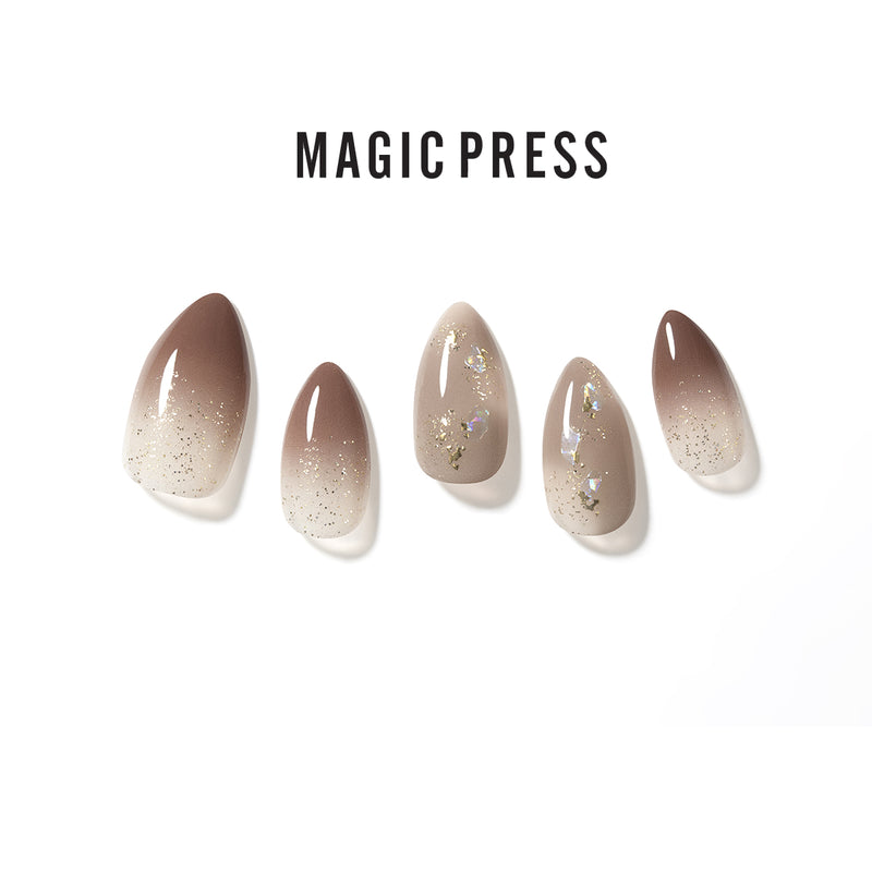 [GEMSTONE] MAGIC PRESS NAIL - CREAM GREY