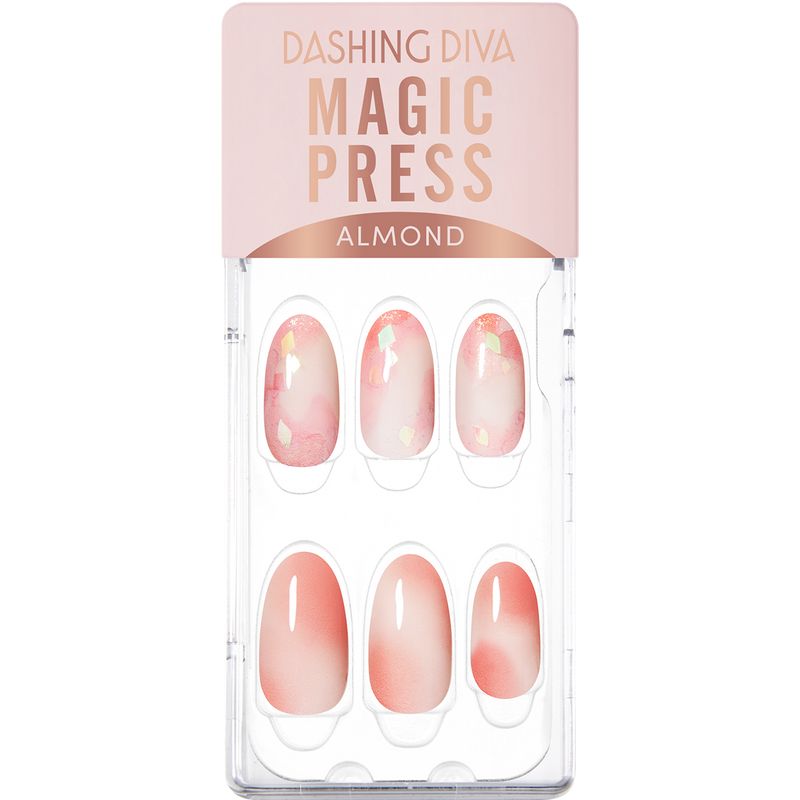 [JADE FLOWER] MAGIC PRESS NAIL - PINK GLASS