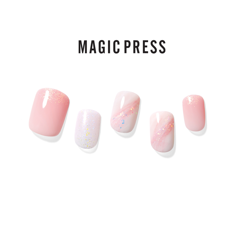 [CELEBRITY] MAGIC PRESS NAIL - GLITTER PINK