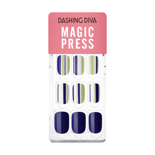 [CRUSH ON YOU] MAGIC PRESS NAIL - NAVY STRIPE