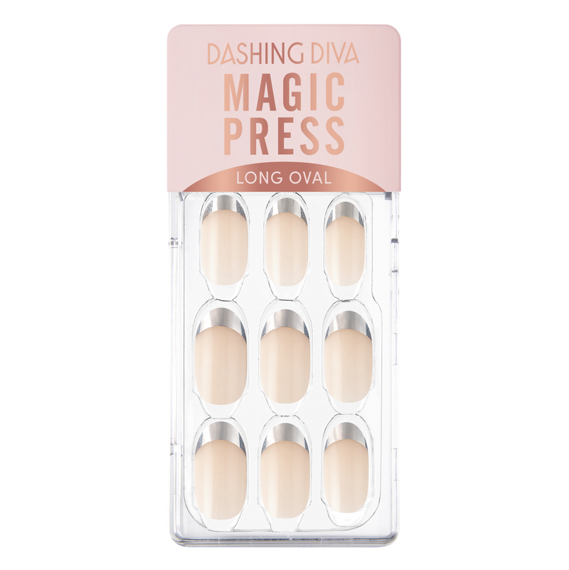[MULTI DROP COLLECTION] MAGIC PRESS NAIL - SILVER MODERN FRENCH