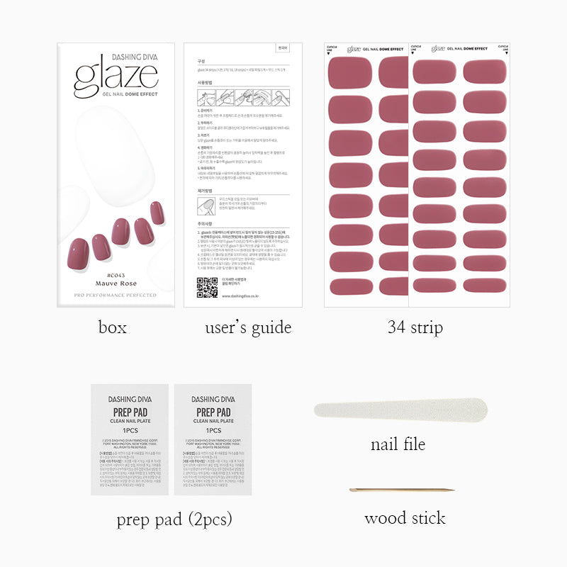 [FULL COLOUR] GLAZE GEL NAIL - MAUVE ROSE