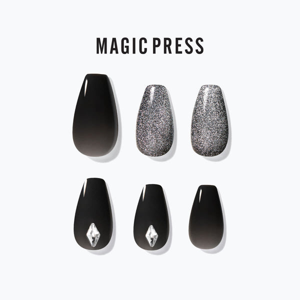 [MOON LIGHT] MAGIC PRESS NAIL - BLACK FLASH