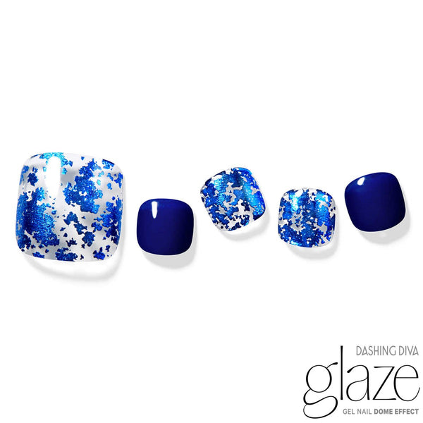 [FOIL & FLAKE ART] GLAZE GEL PEDI – NIGHT FLAKES