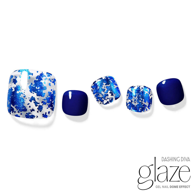 [FOIL & FLAKE ART] GLAZE GEL PEDI – NIGHT FLAKES