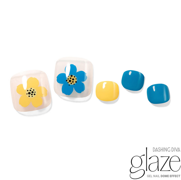 [GARDEN PICNIC] GLAZE GEL PEDI – BIG FLOWER