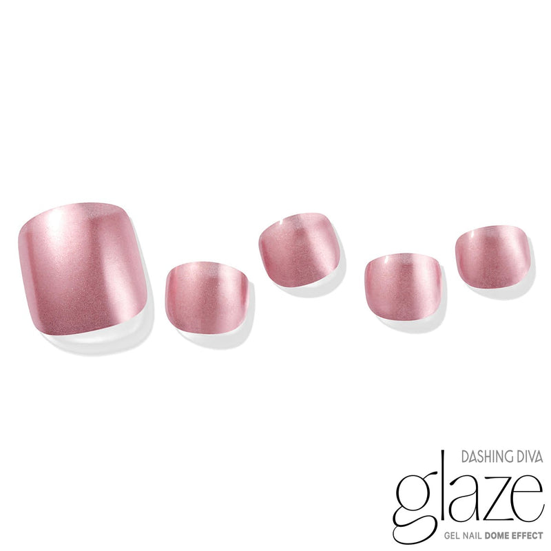 [PEARL & GLITTER PEDI] GLAZE GEL PEDI – MYSTIC ROSE