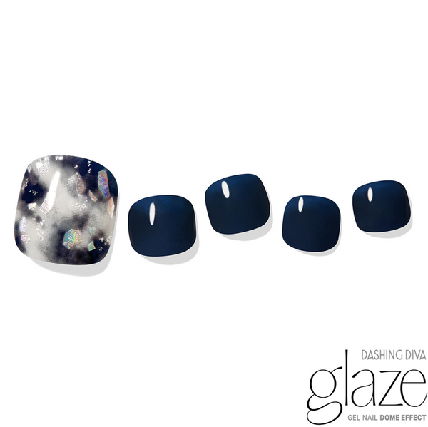 [MARBLE EFFECT] GLAZE GEL PEDI – LAZY NIGHT