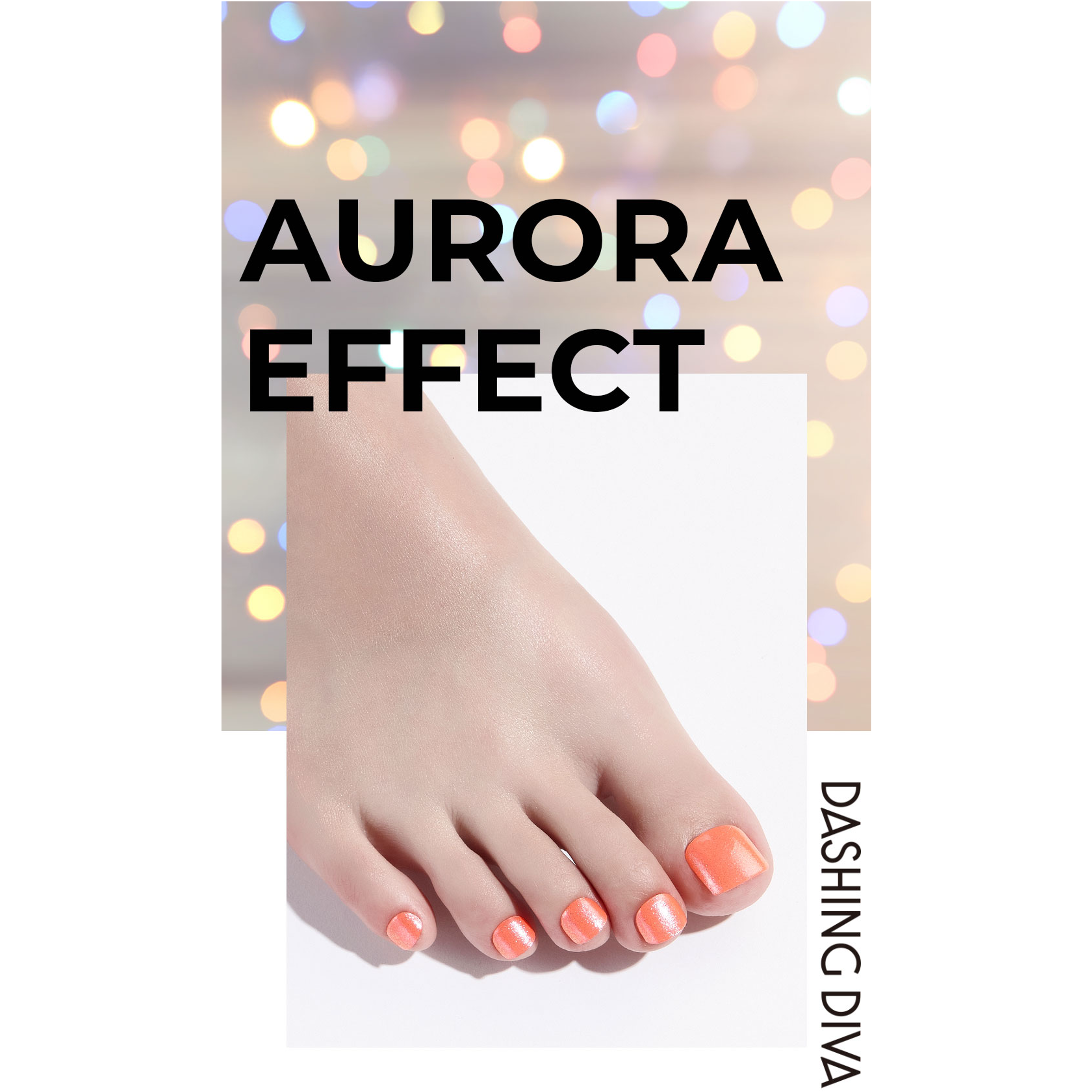 [AURORA EFFECT] GLOSS GEL PEDI STICKER - AURORA NEON ORANGE