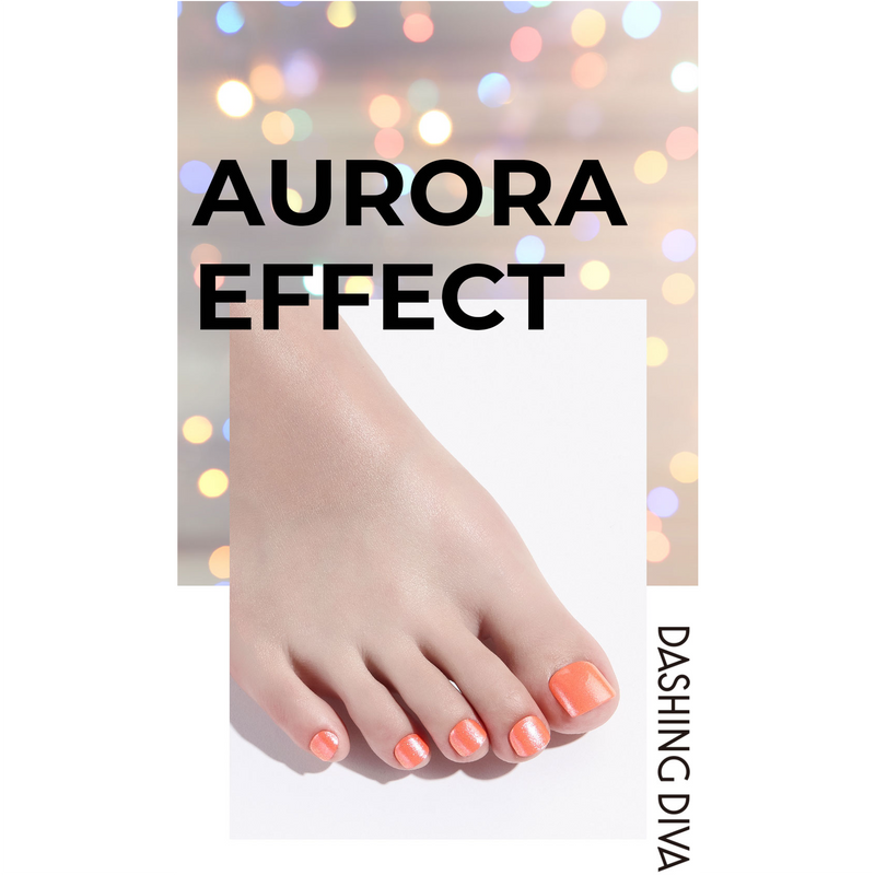[AURORA EFFECT] GLOSS GEL PEDI STICKER - AURORA NEON ORANGE