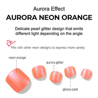 [AURORA EFFECT] GLOSS GEL PEDI STICKER - AURORA NEON ORANGE