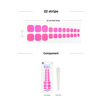 [AURORA EFFECT] GLOSS GEL PEDI STICKER - AURORA NEON PINK