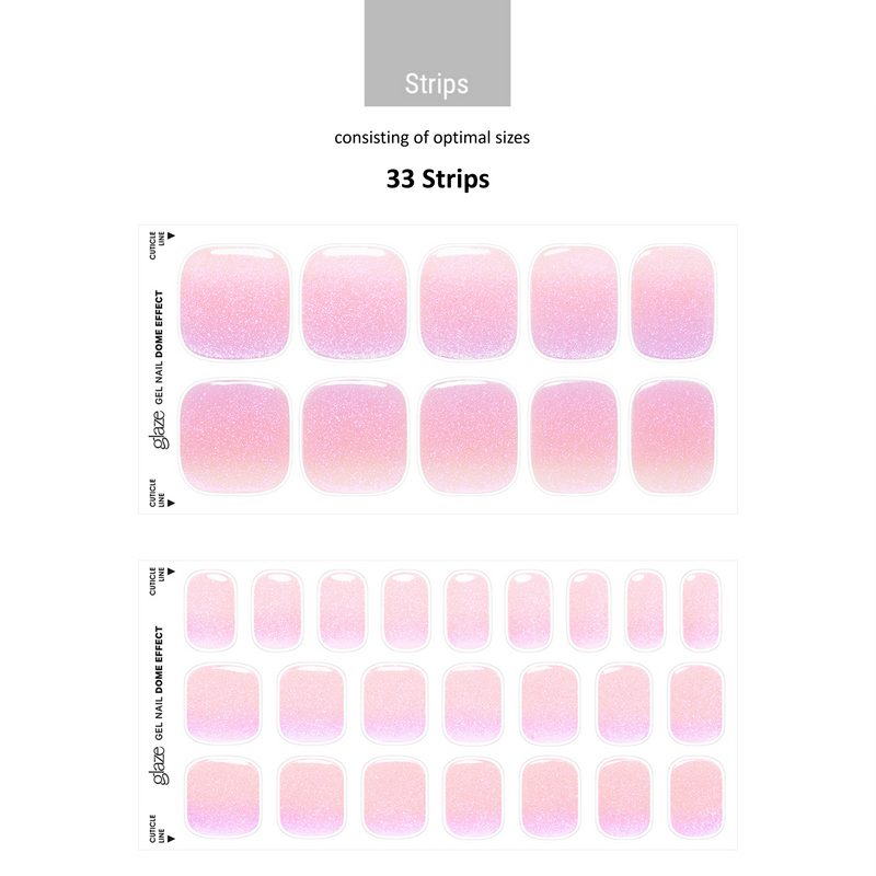 [PEARL & GLITTER PEDI] GLAZE GEL PEDI – SHINING LAVENDER